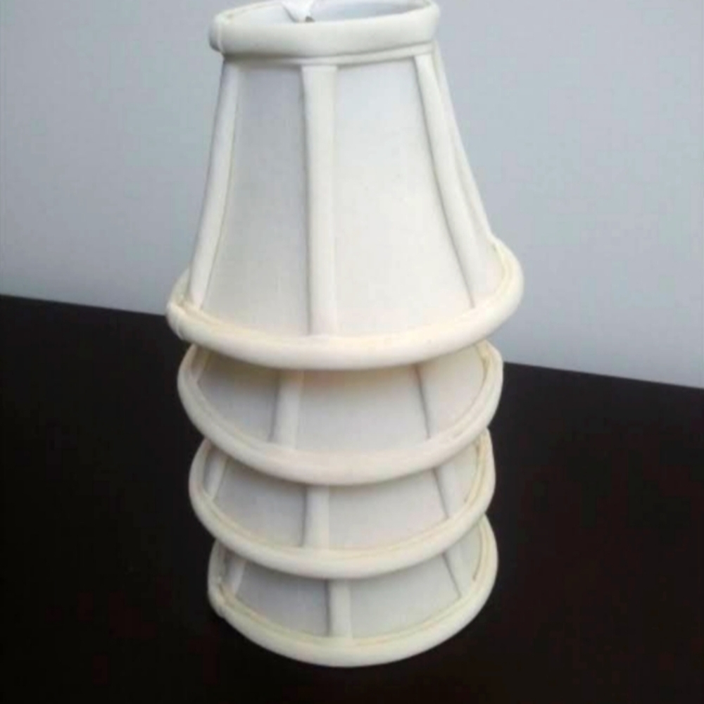 FOUR (4) Empire Style Ivory White Chandelier Lampshades - Picture 5 of 9